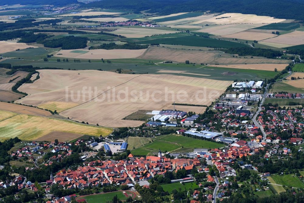 Römhild von oben - Ortsansicht in Römhild im Bundesland Thüringen, Deutschland