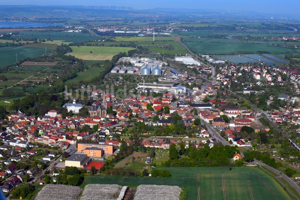 Luftaufnahme Roßla - Ortsansicht in Roßla im Bundesland Sachsen-Anhalt, Deutschland