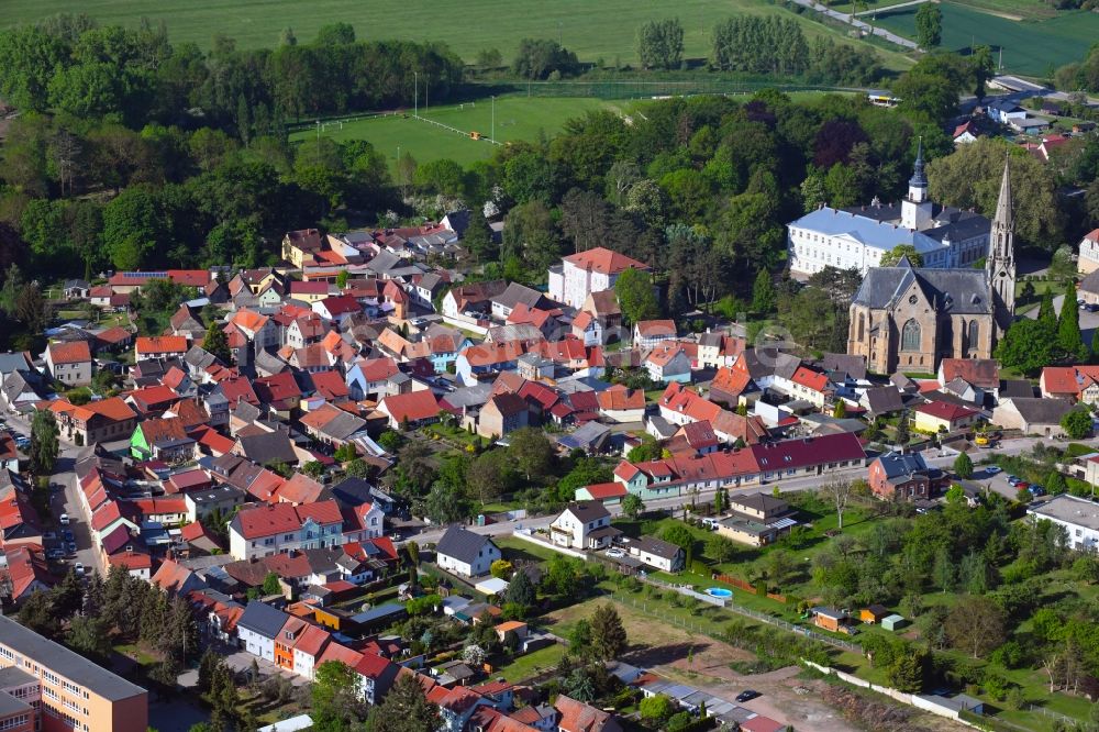 Roßla aus der Vogelperspektive: Ortsansicht in Roßla im Bundesland Sachsen-Anhalt, Deutschland
