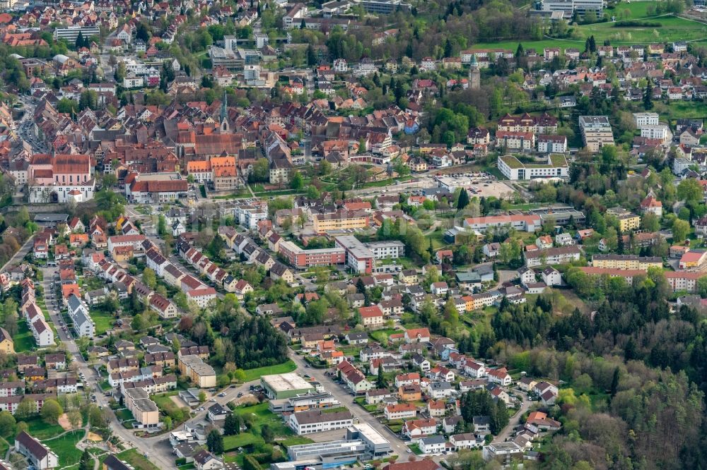 Luftaufnahme Rottweil - Ortsansicht in Rottweil im Bundesland Baden-Württemberg, Deutschland