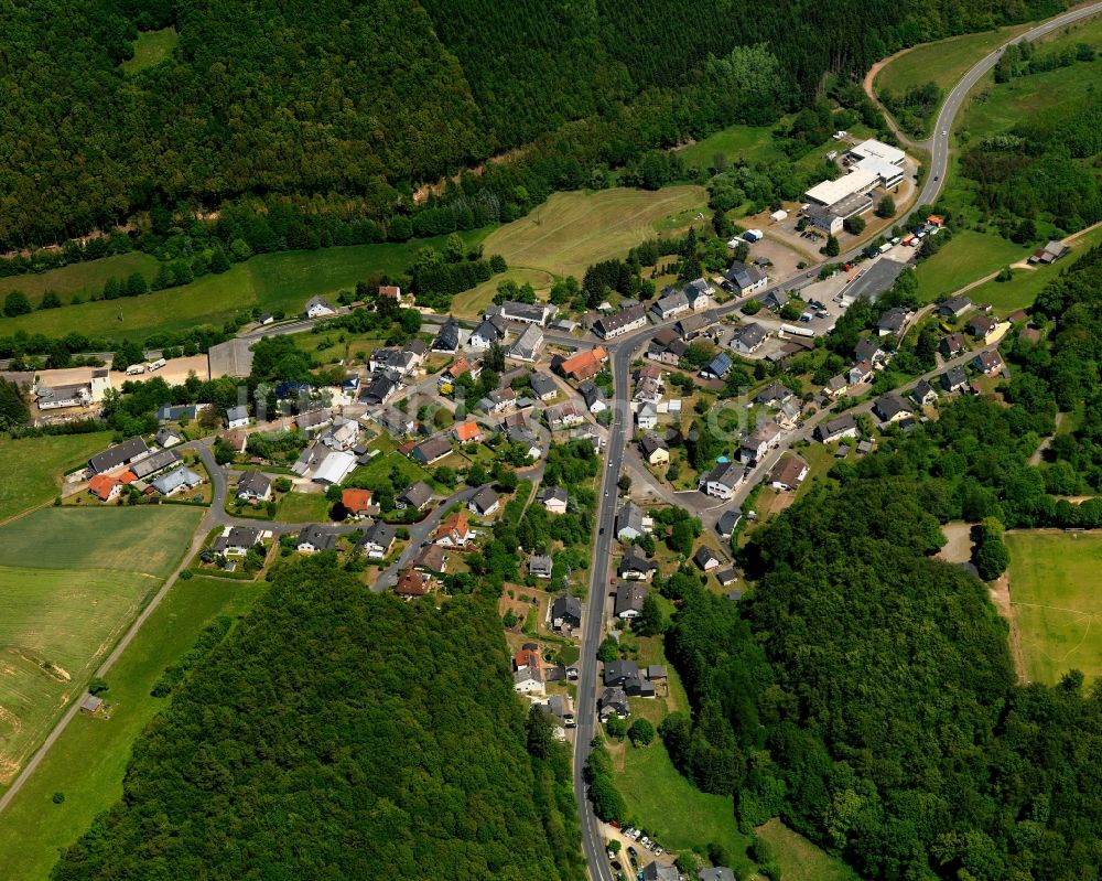 Rötsweiler-Nockenthal von oben - Ortsansicht von Rötsweiler-Nockenthal im Bundesland Rheinland-Pfalz