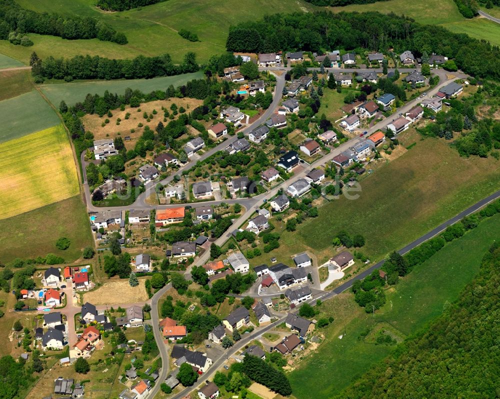 Rötsweiler-Nockenthal aus der Vogelperspektive: Ortsansicht von Rötsweiler-Nockenthal im Bundesland Rheinland-Pfalz