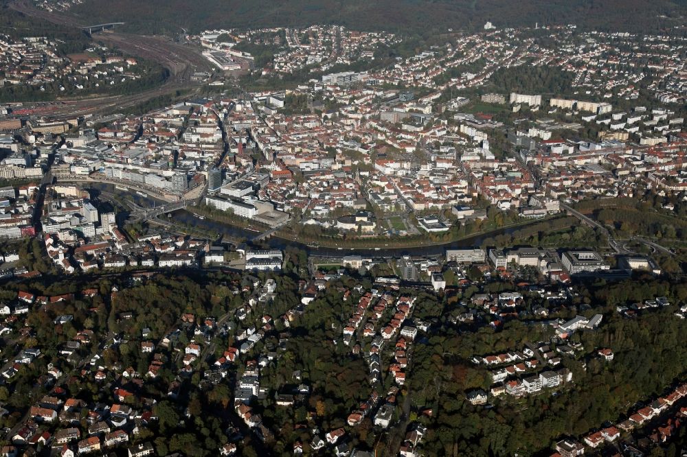 Saarbrücken von oben - Ortsansicht von Saarbrücken im Bundesland Saarland