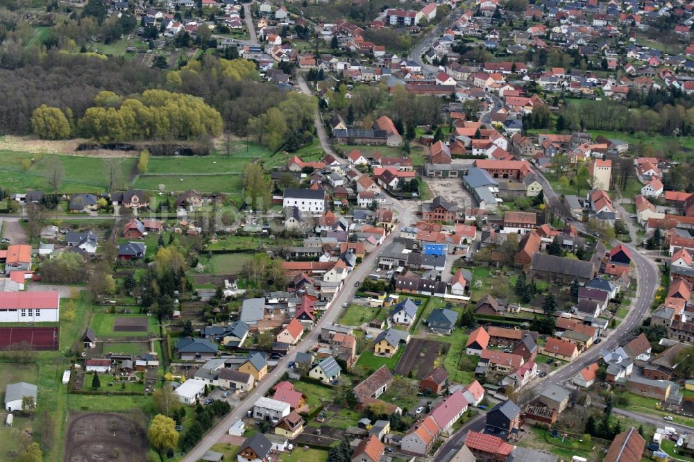 Samswegen von oben - Ortsansicht in Samswegen im Bundesland Sachsen-Anhalt