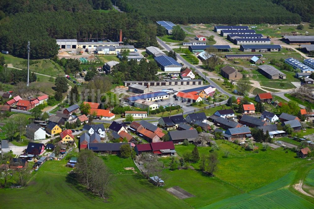 Luftaufnahme Schadow - Ortsansicht in Schadow im Bundesland Brandenburg, Deutschland