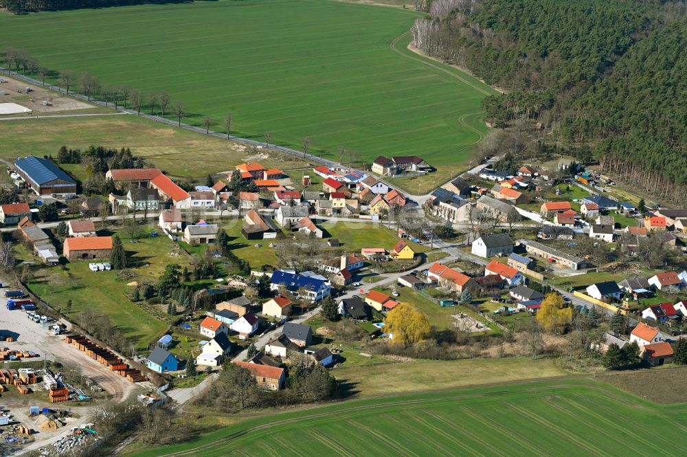 Luftbild Schünow - Ortsansicht in Schünow im Bundesland Brandenburg, Deutschland