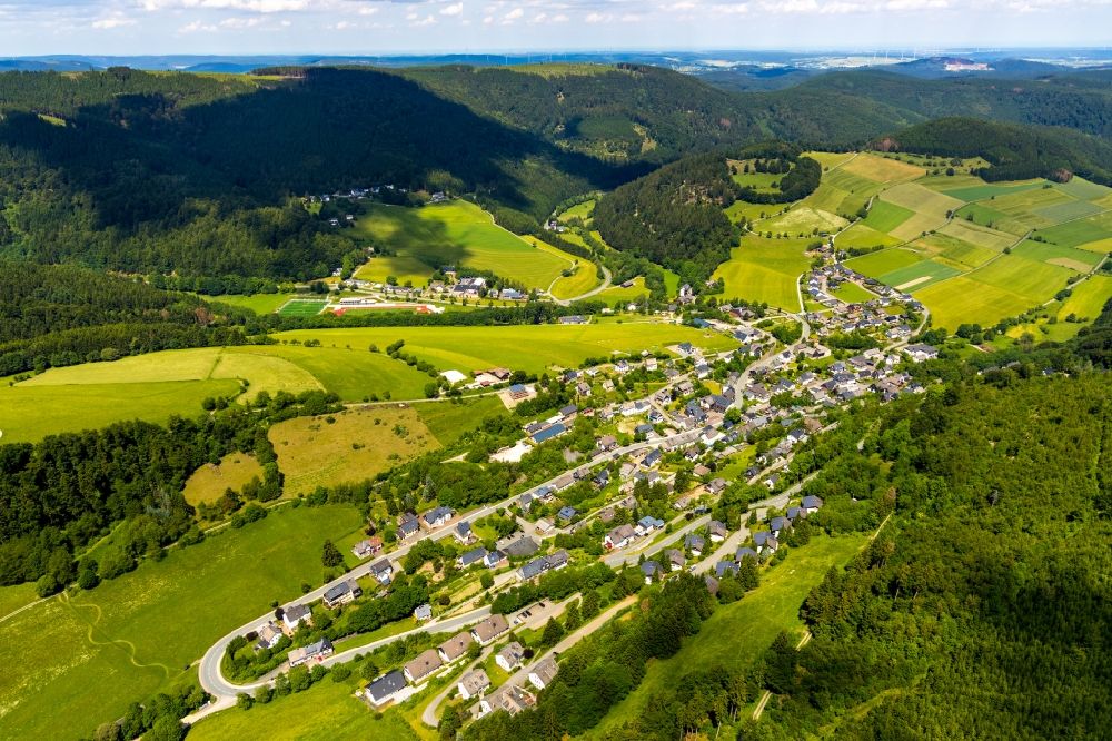 Luftbild Schwalefeld - Ortsansicht in Schwalefeld im Bundesland Hessen, Deutschland