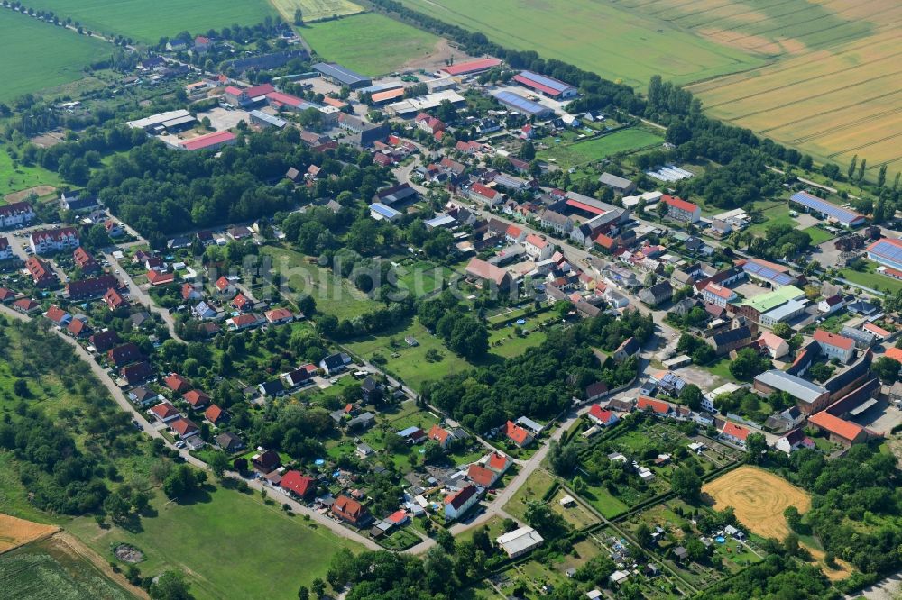 Schwaneberg von oben - Ortsansicht in Schwaneberg im Bundesland Sachsen-Anhalt, Deutschland