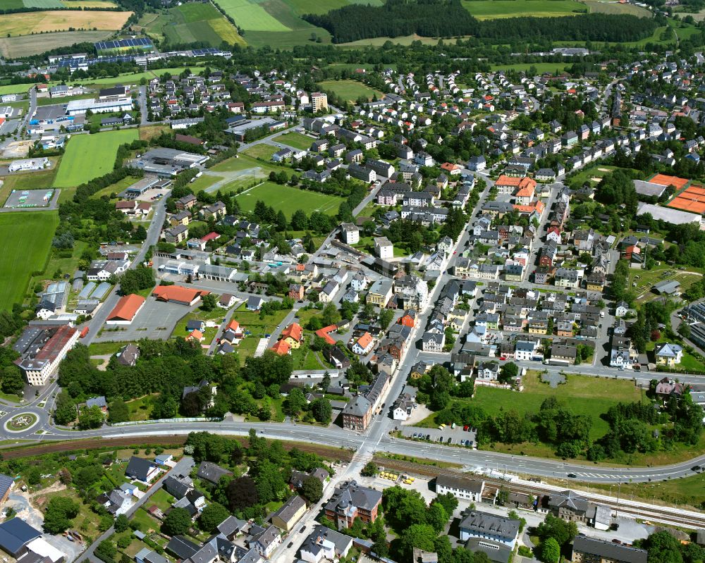 Schwarzenbach an der Saale aus der Vogelperspektive: Ortsansicht in Schwarzenbach an der Saale im Bundesland Bayern, Deutschland