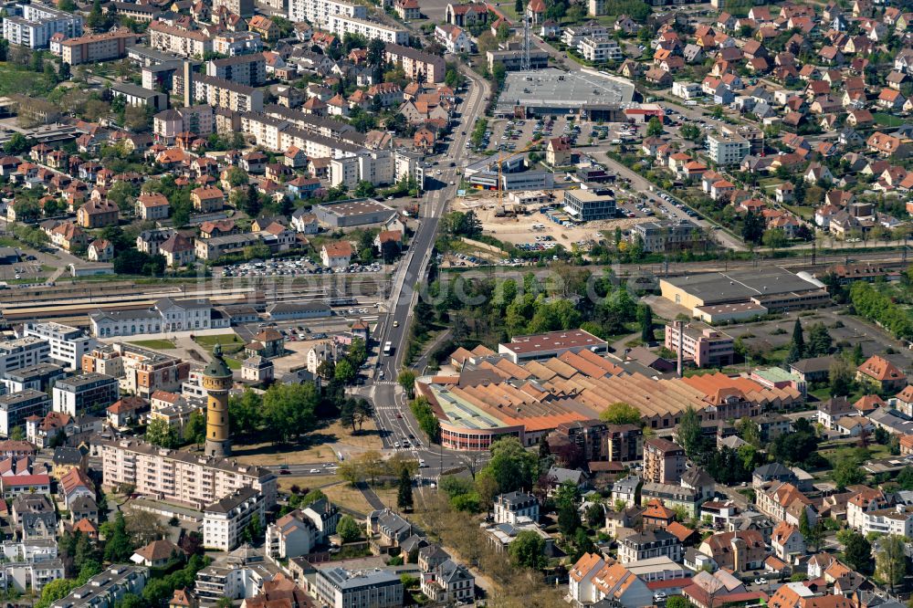Selestat von oben - Ortsansicht in Selestat in Grand Est, Frankreich
