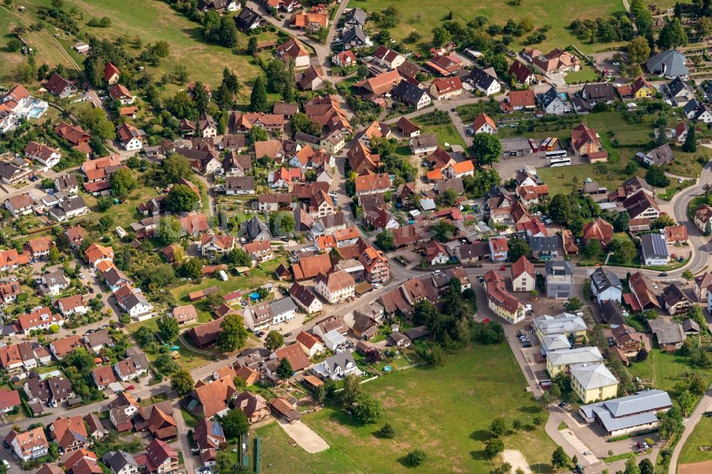 Luftaufnahme Sexau - Ortsansicht in Sexau im Bundesland Baden-Württemberg, Deutschland