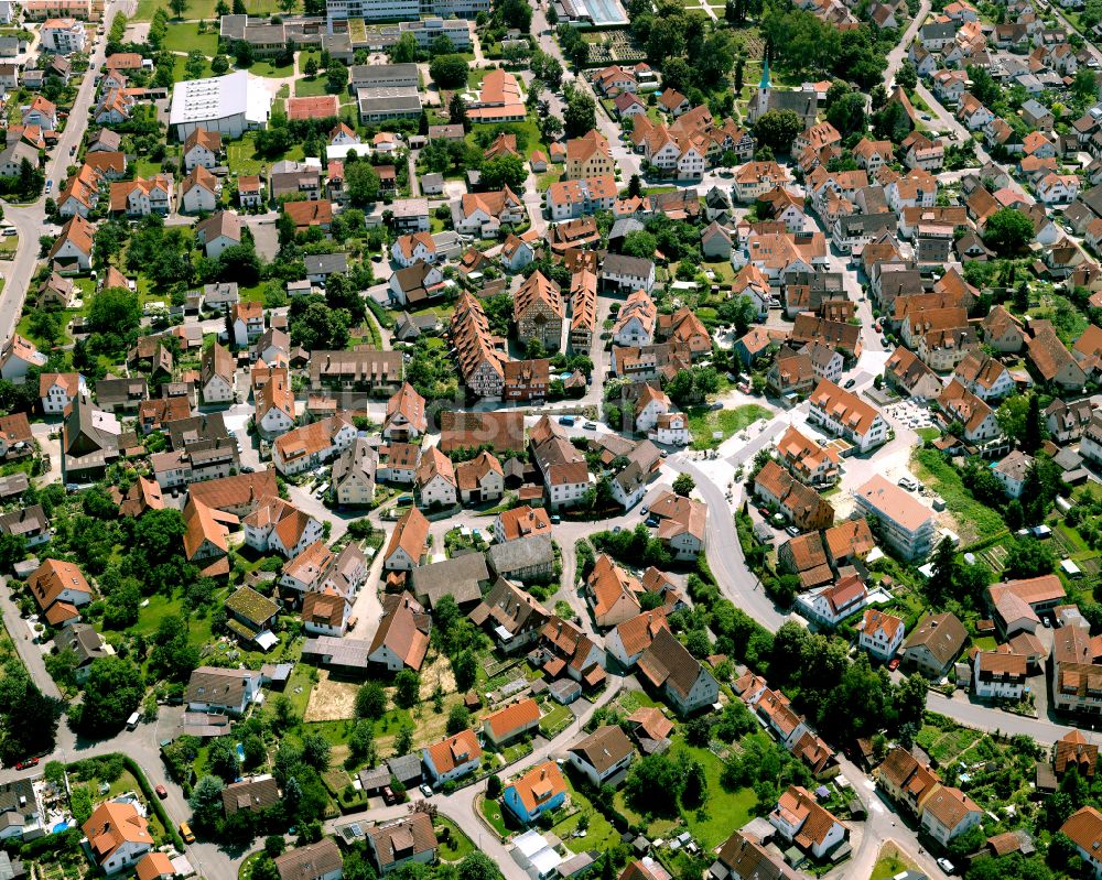 Luftbild Sickenhausen - Ortsansicht in Sickenhausen im Bundesland Baden-Württemberg, Deutschland