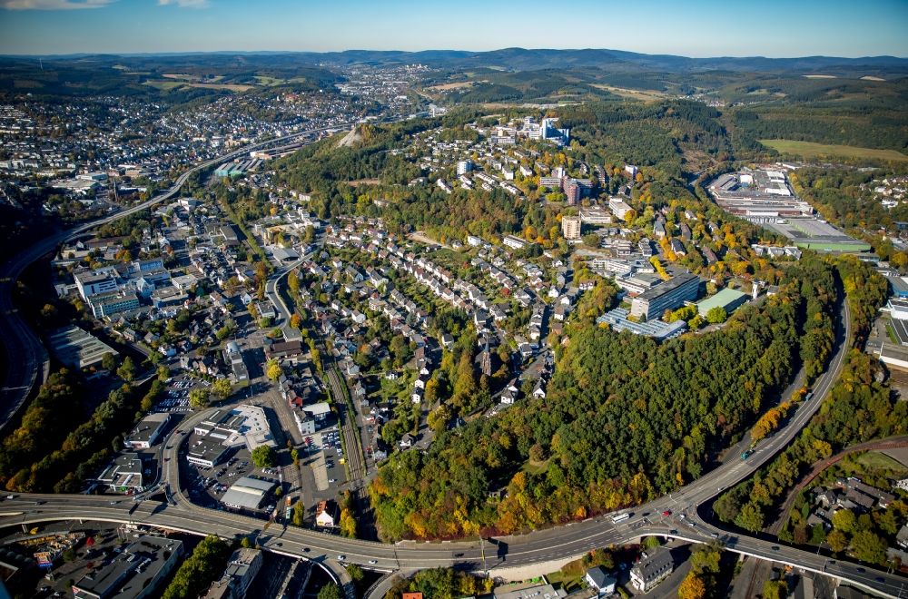 Luftbild Siegen - Ortsansicht in Siegen im Bundesland Nordrhein-Westfalen