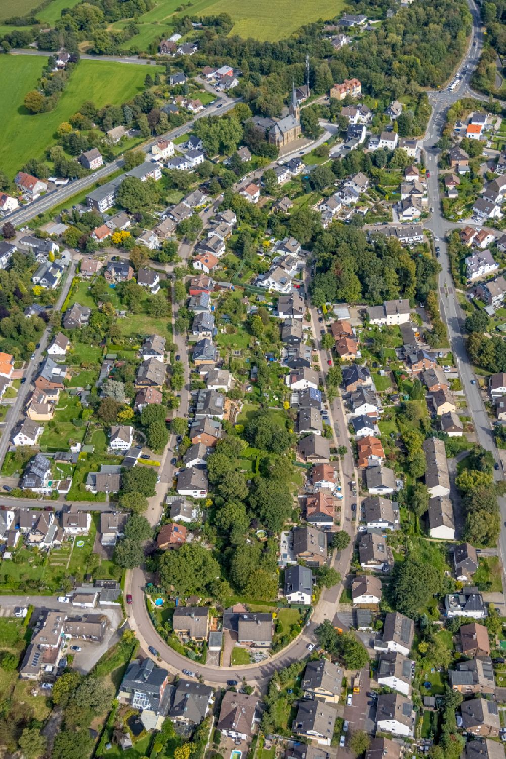 Luftaufnahme Silschede - Ortsansicht in Silschede im Bundesland Nordrhein-Westfalen, Deutschland
