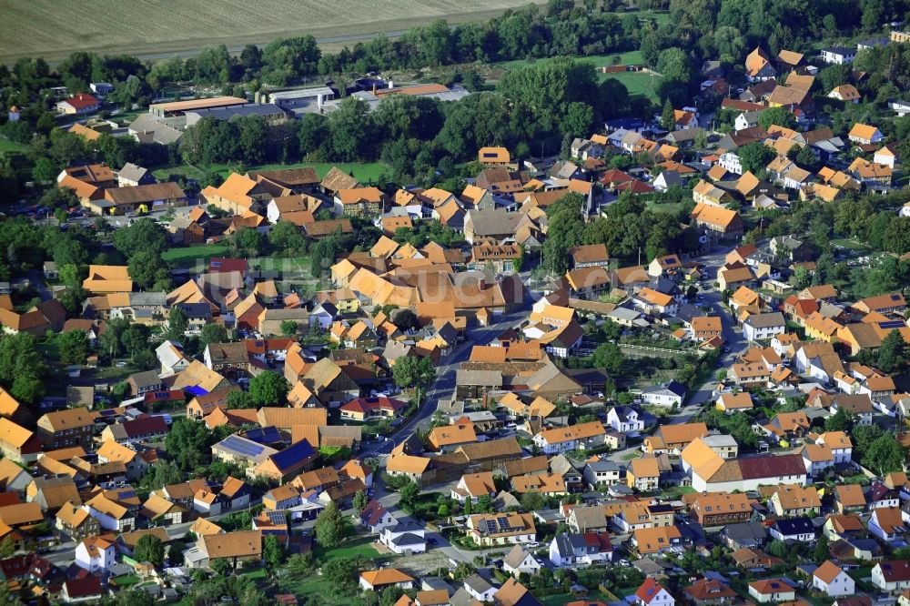 Silstedt von oben - Ortsansicht in Silstedt im Bundesland Sachsen-Anhalt, Deutschland