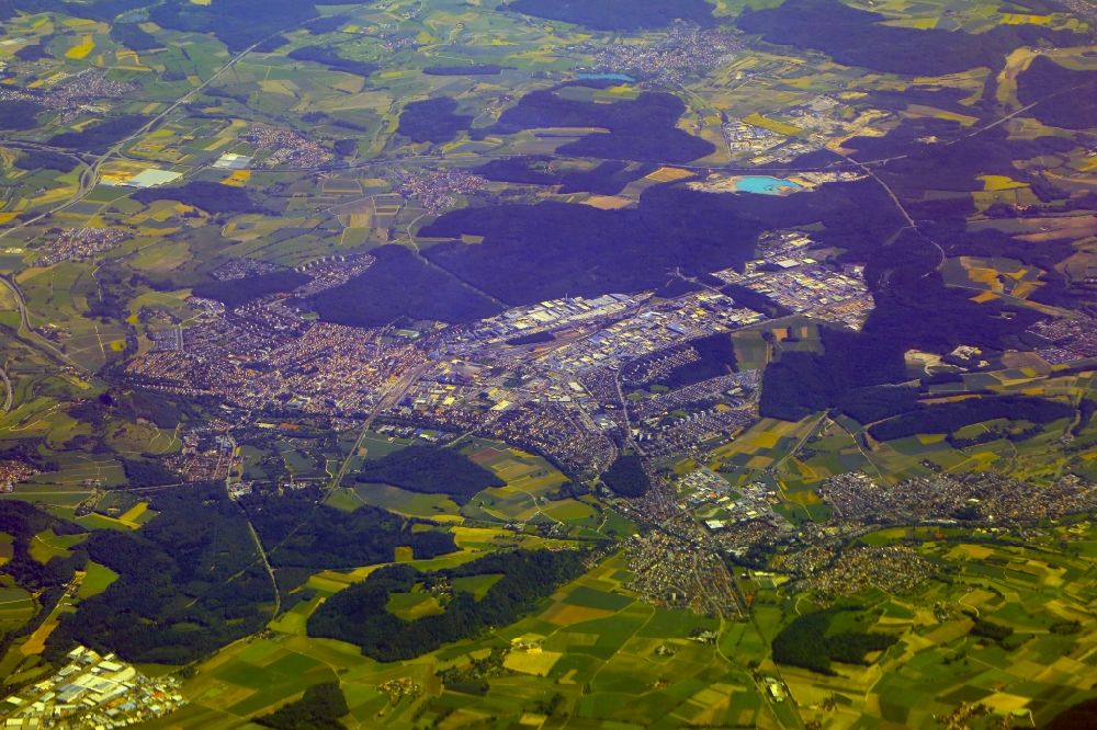 Luftbild Singen (Hohentwiel) - Ortsansicht von Singen (Hohentwiel) im Bundesland Baden-Württemberg, Deutschland