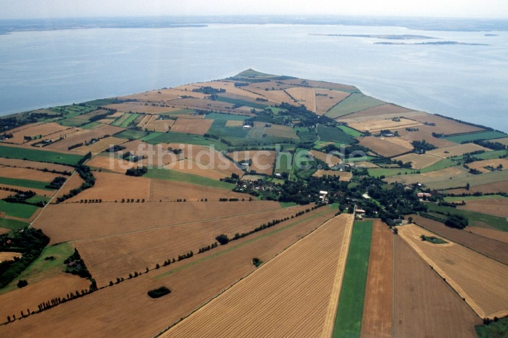 Maribo von oben - Ortsansicht von Sonderby auf der Insel Femo in Region Själland, Dänemark