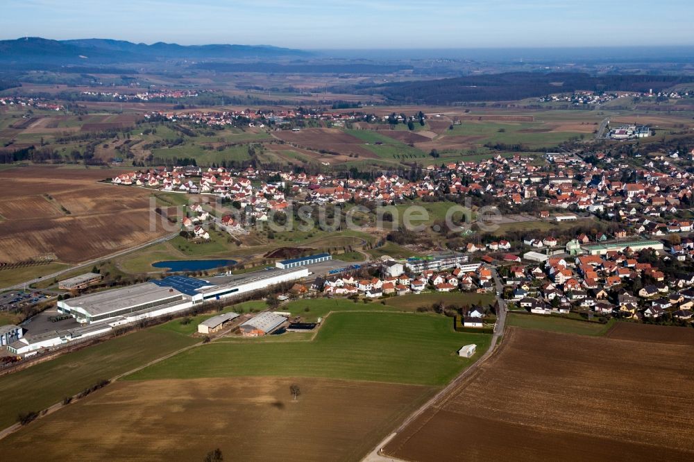 Luftaufnahme Soultz-sous-Forets - Ortsansicht in Soultz-sous-Forets in Grand Est, Frankreich