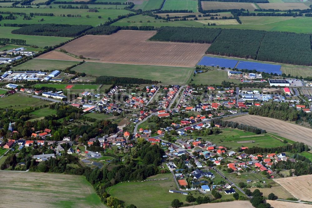 Spornitz aus der Vogelperspektive: Ortsansicht in Spornitz im Bundesland Mecklenburg-Vorpommern, Deutschland