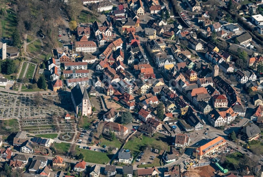 Luftaufnahme Zell am Harmersbach - Ortsansicht Stadt Zell am Harmersbach im Bundesland Baden-Württemberg, Deutschland