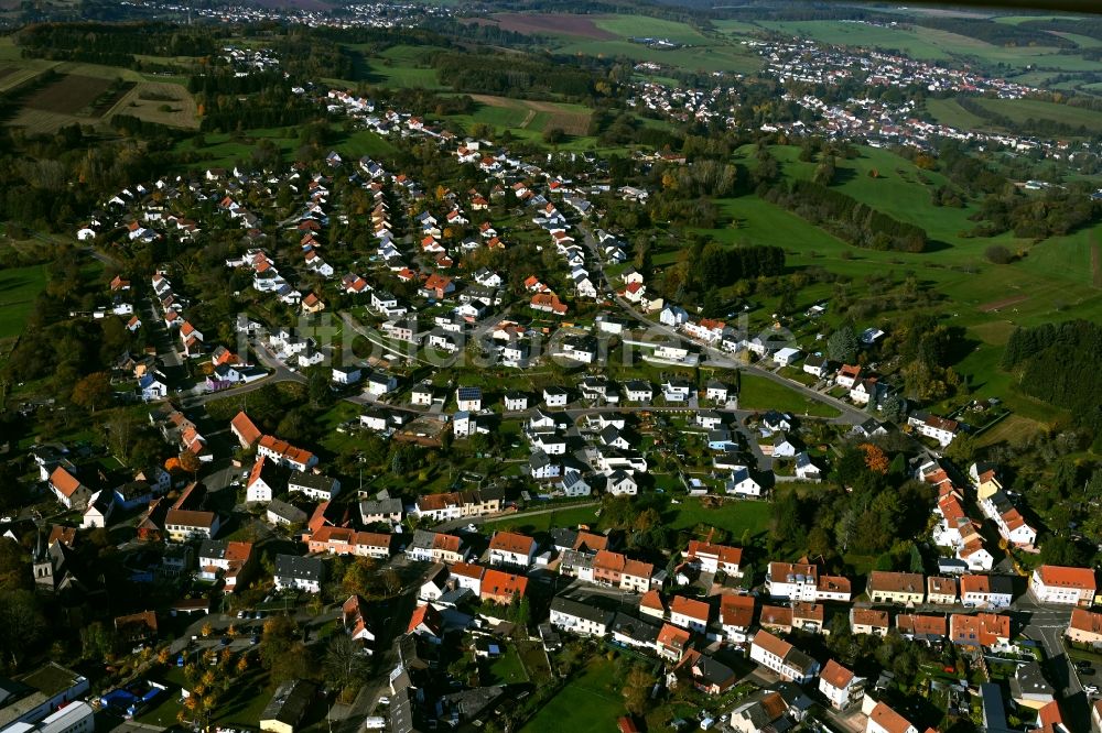 Stennweiler aus der Vogelperspektive: Ortsansicht in Stennweiler im Bundesland Saarland, Deutschland