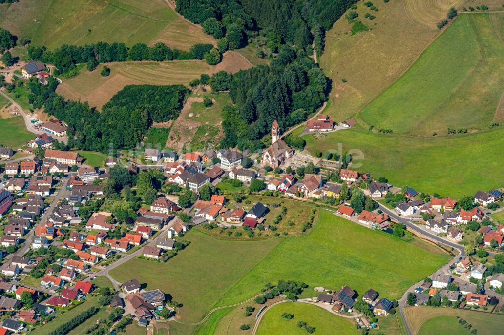 Luftaufnahme Dörlinbach - Ortsansicht im Talbereich in Dörlinbach im Bundesland Baden-Württemberg, Deutschland