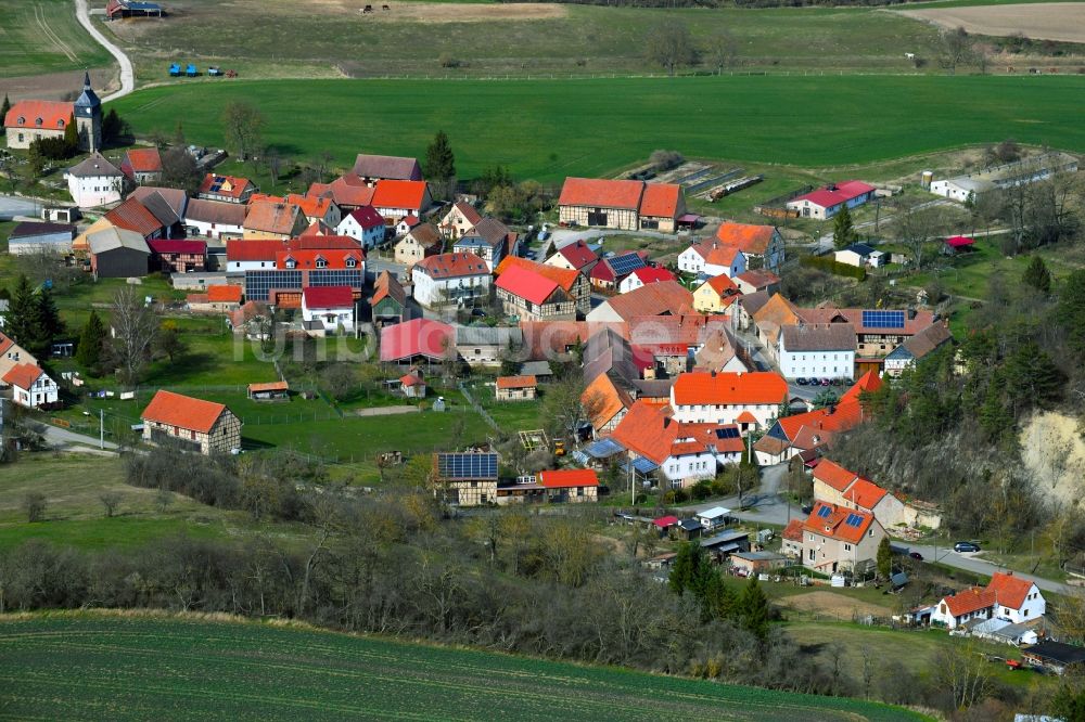 Ehrenstein von oben - Ortsansicht im Talbereich in Ehrenstein im Bundesland Thüringen, Deutschland