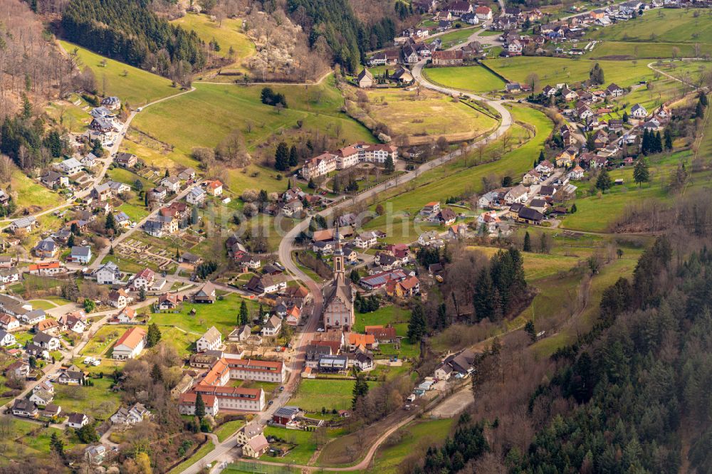 Luftbild Ettenheimmünster - Ortsansicht im Talbereich in Ettenheimmünster im Bundesland Baden-Württemberg, Deutschland
