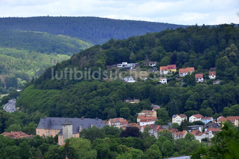 Luftbild Hann. Münden - Ortsansicht im Talbereich in Hann. Münden im Bundesland Niedersachsen, Deutschland