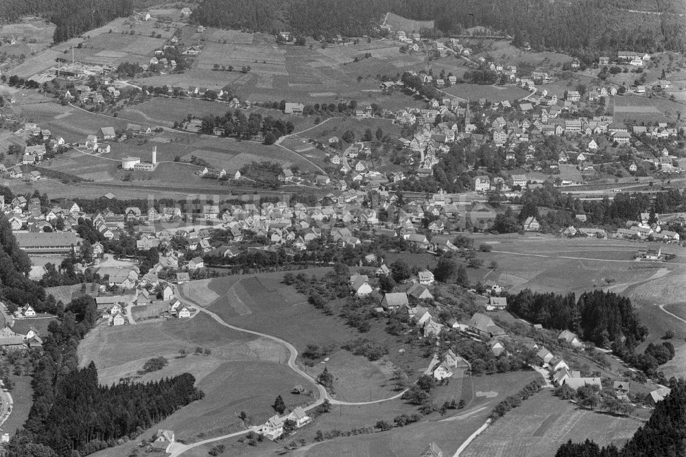 Luftbild Baiersbronn - Ortsansicht im Talbereich des Murgtal im Schwarzwald in Baiersbronn im Bundesland Baden-Württemberg, Deutschland