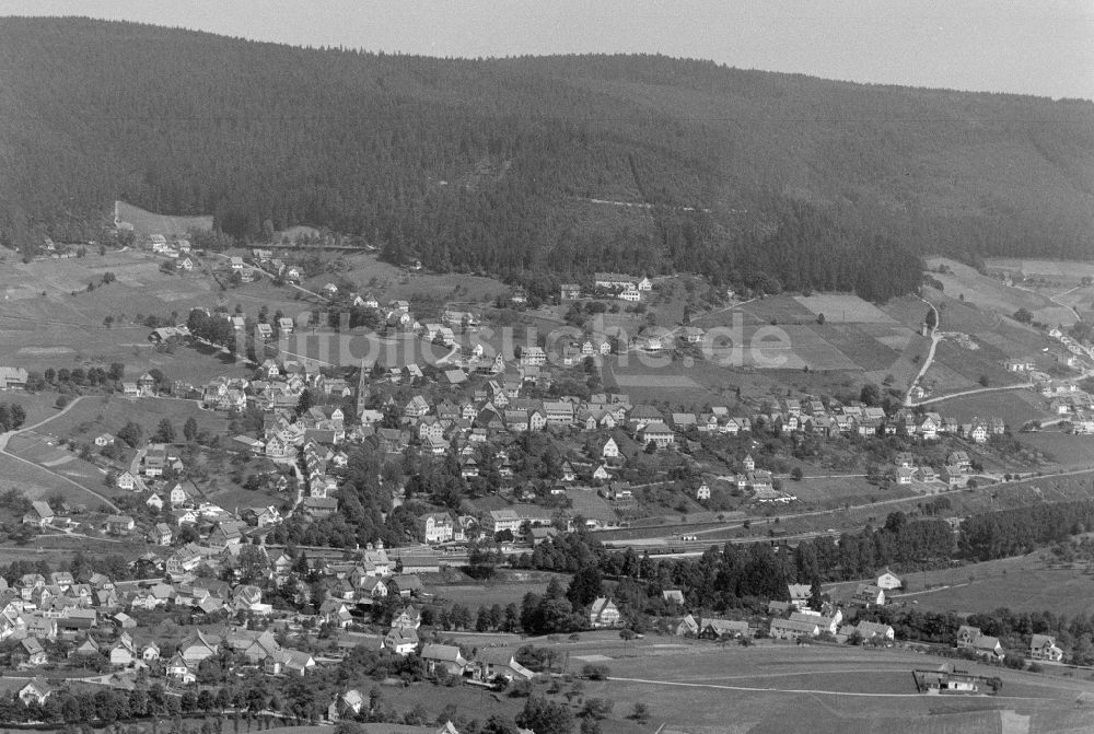 Luftaufnahme Baiersbronn - Ortsansicht im Talbereich des Murgtal im Schwarzwald in Baiersbronn im Bundesland Baden-Württemberg, Deutschland