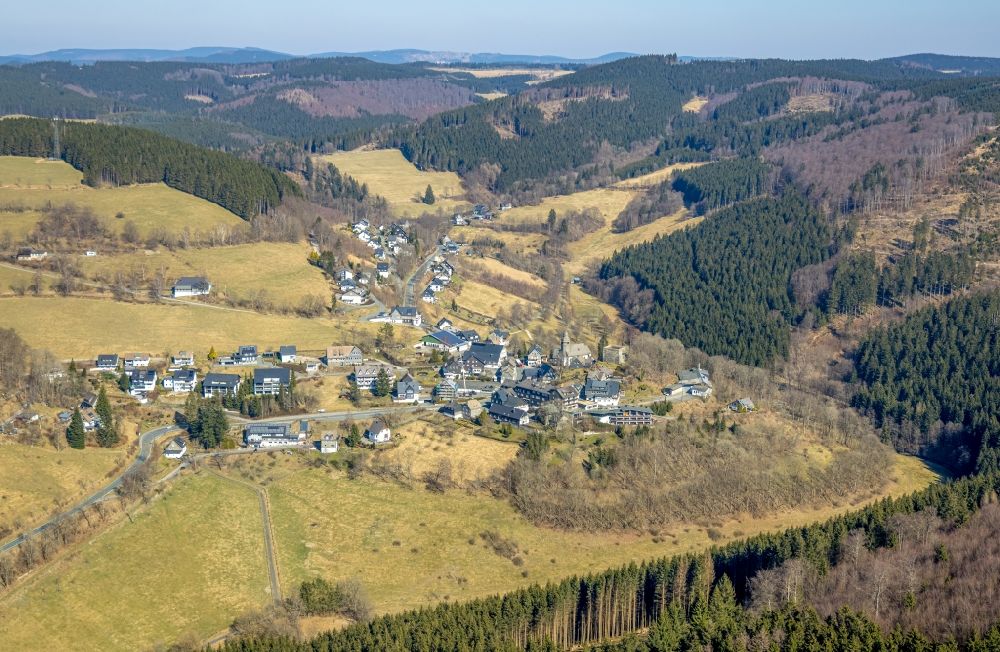 Luftbild Nordenau - Ortsansicht im Talbereich in Nordenau im Bundesland Nordrhein-Westfalen, Deutschland