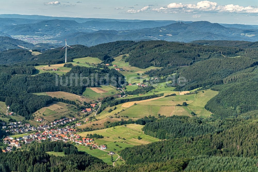 Schweighausen von oben - Ortsansicht im Talbereich in Schweighausen im Bundesland Baden-Württemberg, Deutschland