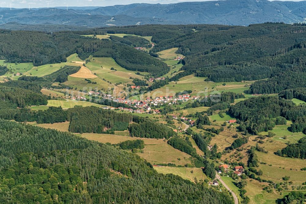 Luftbild Schweighausen - Ortsansicht im Talbereich in Schweighausen im Bundesland Baden-Württemberg, Deutschland