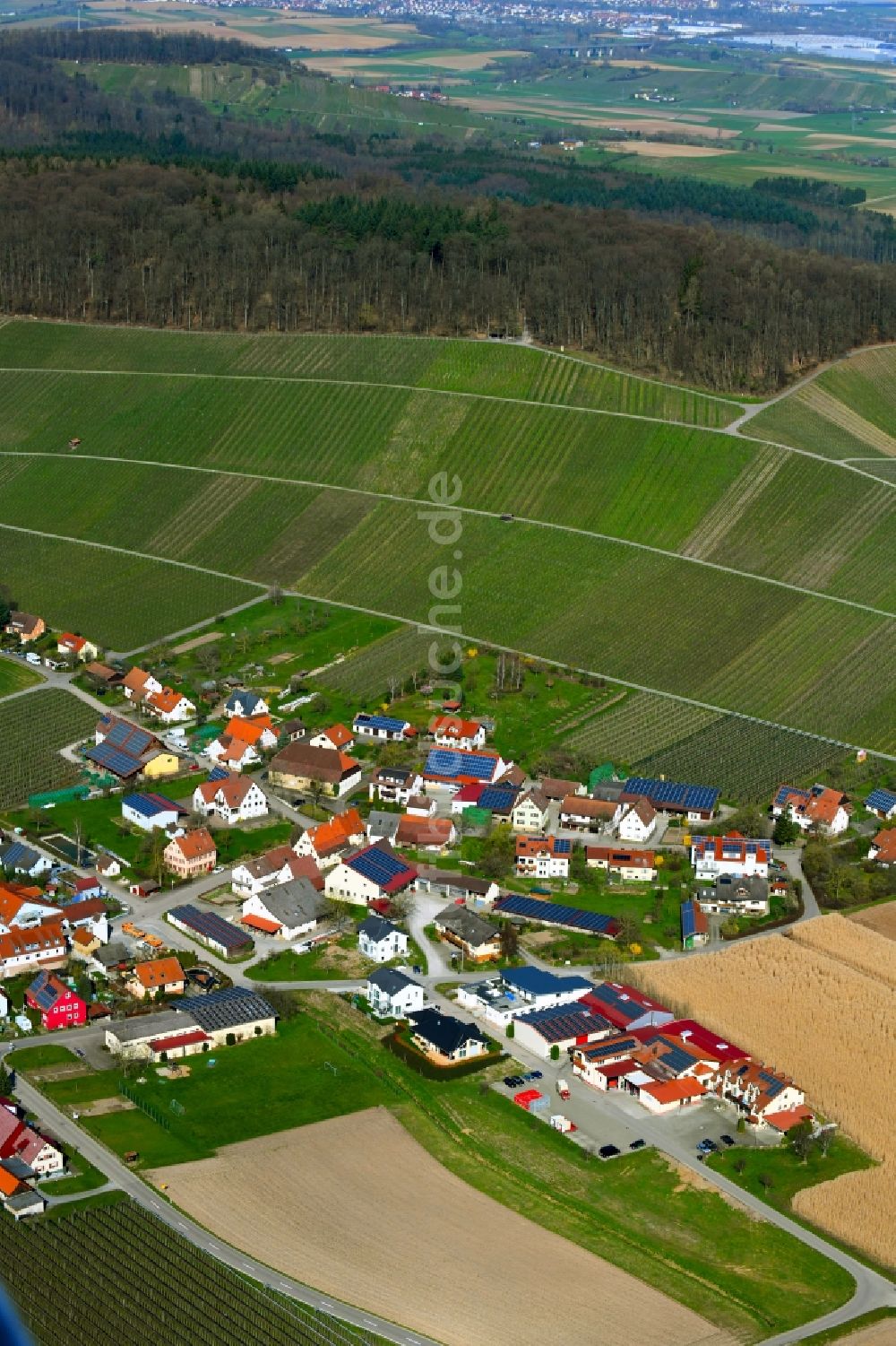 Luftbild Siebeneich - Ortsansicht im Talbereich in Siebeneich im Bundesland Baden-Württemberg, Deutschland