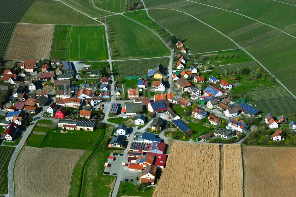 Luftaufnahme Siebeneich - Ortsansicht im Talbereich in Siebeneich im Bundesland Baden-Württemberg, Deutschland