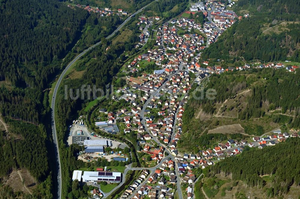 Luftbild Wallenfels - Ortsansicht im Talbereich in Wallenfels im Bundesland Bayern, Deutschland