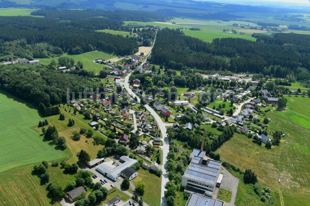 Tanna von oben - Ortsansicht in Tanna im Bundesland Thüringen, Deutschland