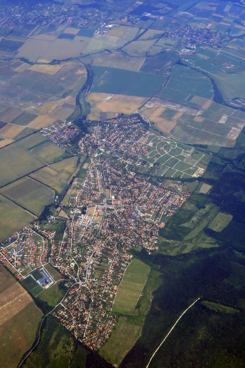 Luftaufnahme Telki - Ortsansicht in Telki in Komitat Pest, Ungarn