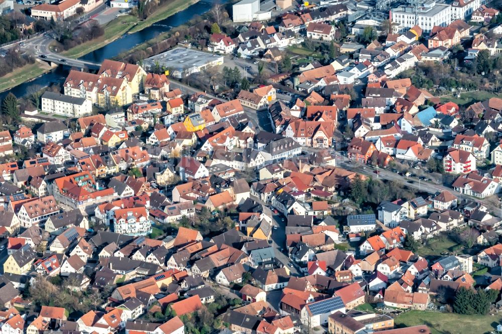 Luftbild Teningen - Ortsansicht in Teningen im Bundesland Baden-Württemberg, Deutschland