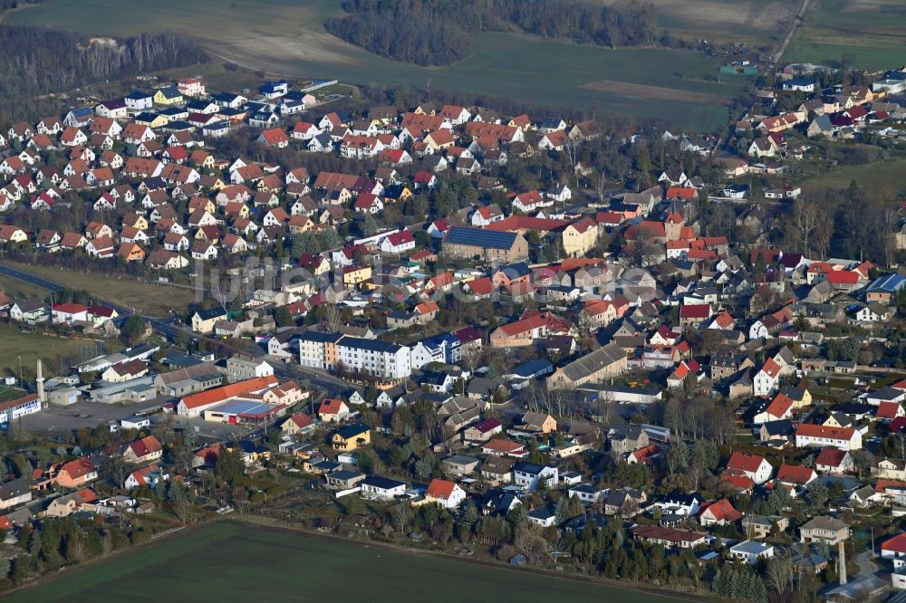 Luftbild Teutschenthal - Ortsansicht in Teutschenthal im Bundesland Sachsen-Anhalt, Deutschland
