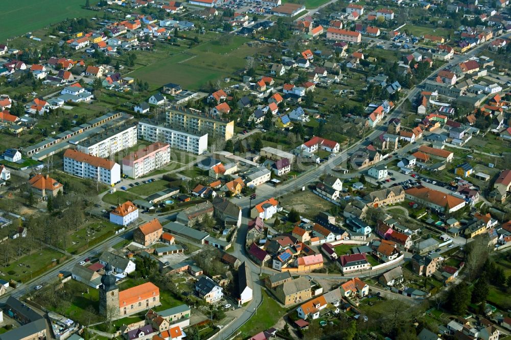 Teutschenthal von oben - Ortsansicht in Teutschenthal im Bundesland Sachsen-Anhalt, Deutschland