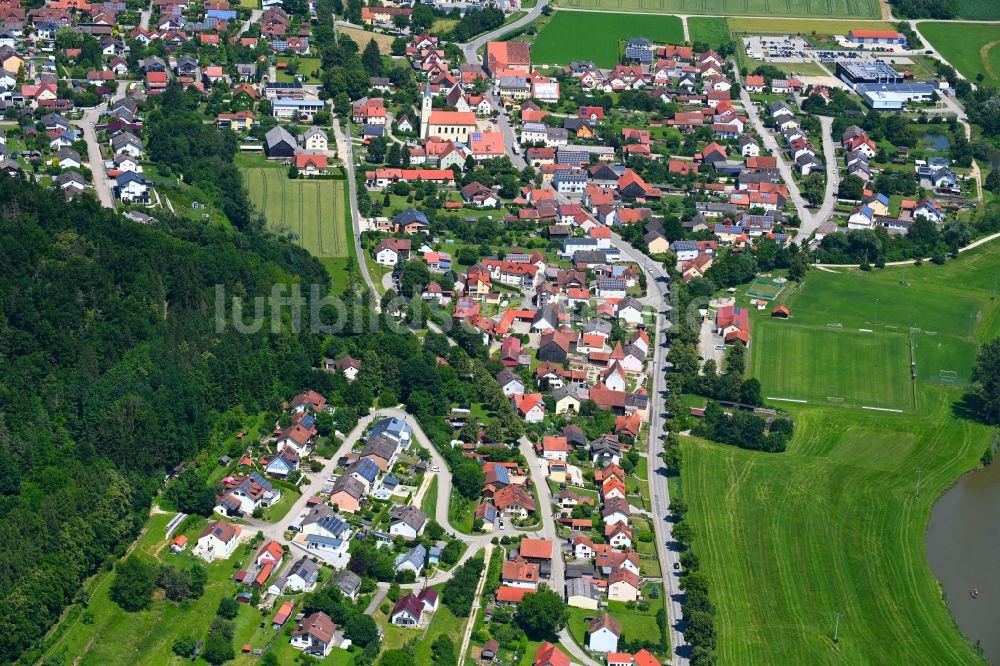 Luftaufnahme Töging - Ortsansicht in Töging im Bundesland Bayern, Deutschland