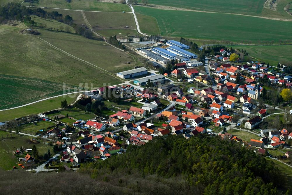 Luftaufnahme Thangelstedt - Ortsansicht von Thangelstedt im Bundesland Thüringen, Deutschland