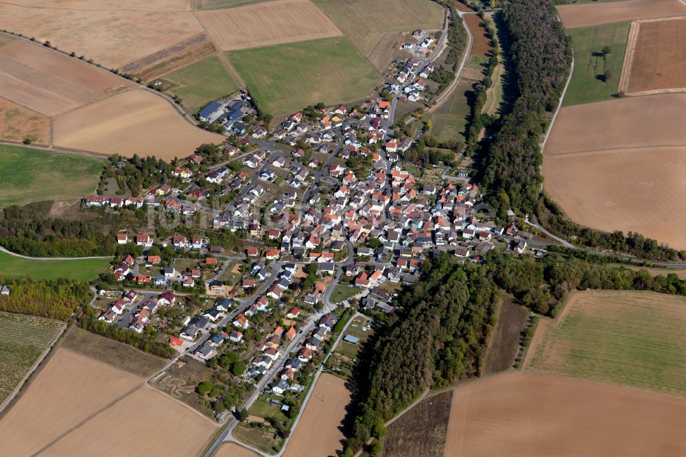 Tiefenthal aus der Vogelperspektive: Ortsansicht in Tiefenthal im Bundesland Bayern, Deutschland