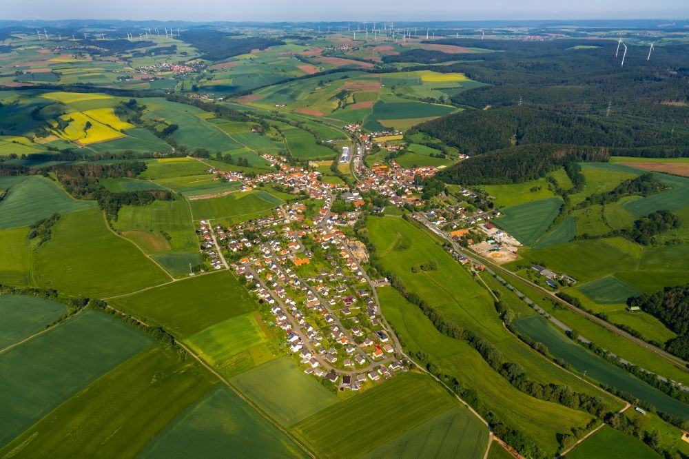 Twiste aus der Vogelperspektive: Ortsansicht in Twiste im Bundesland Hessen, Deutschland