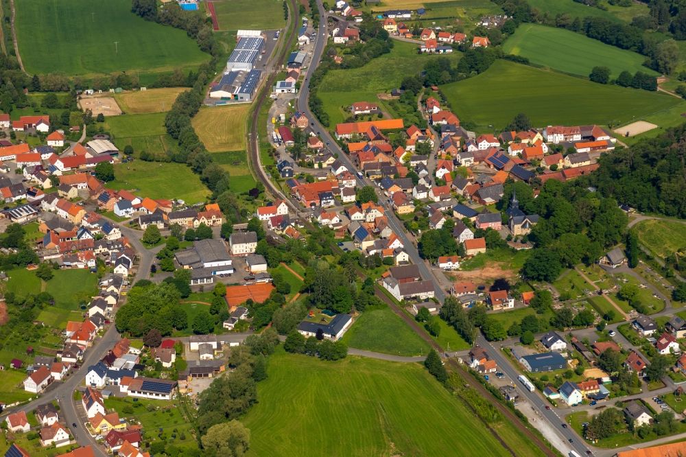 Luftaufnahme Twiste - Ortsansicht in Twiste im Bundesland Hessen, Deutschland