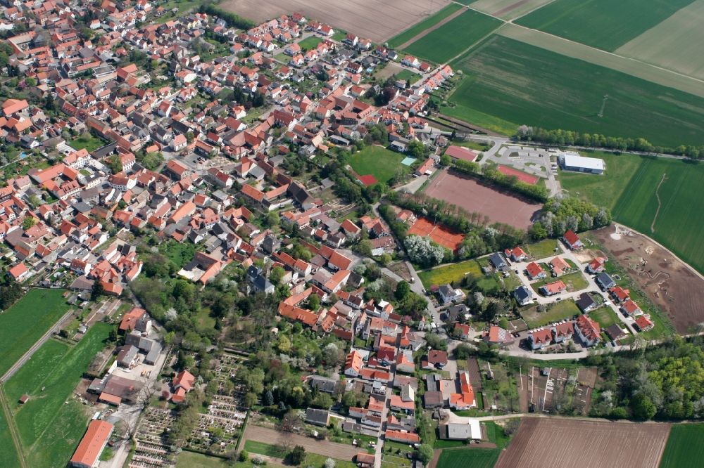 Luftaufnahme Undenheim - Ortsansicht von Undenheim im Bundesland Rheinland-Pfalz