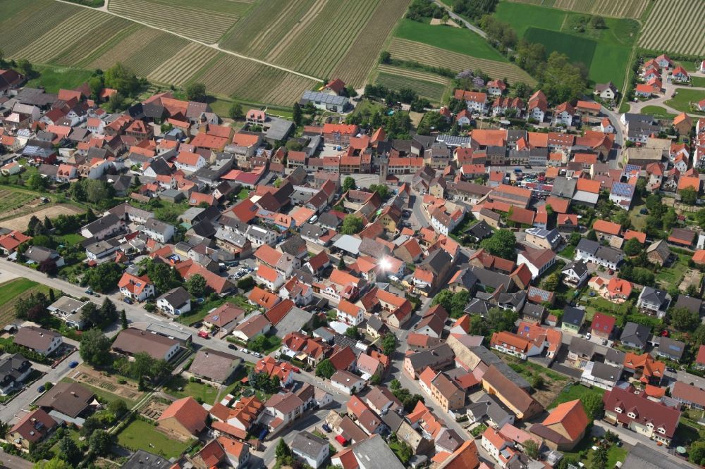 Luftbild Undenheim - Ortsansicht von Undenheim im Bundesland Rheinland-Pfalz