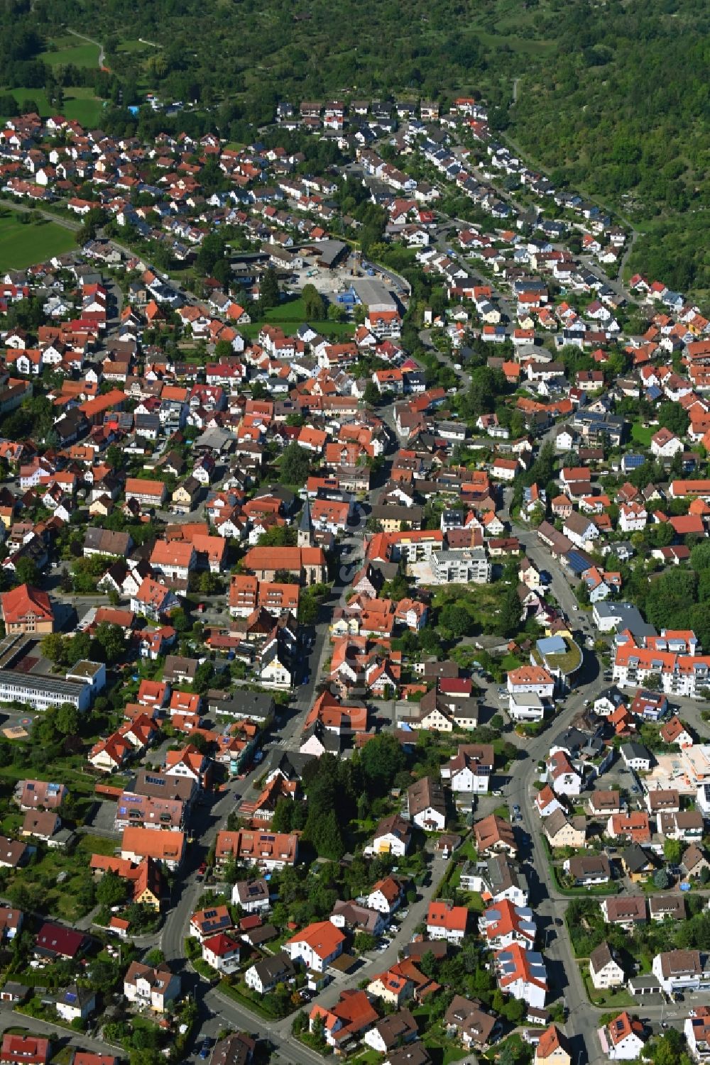 Luftaufnahme Urbach - Ortsansicht in Urbach im Bundesland Baden-Württemberg, Deutschland